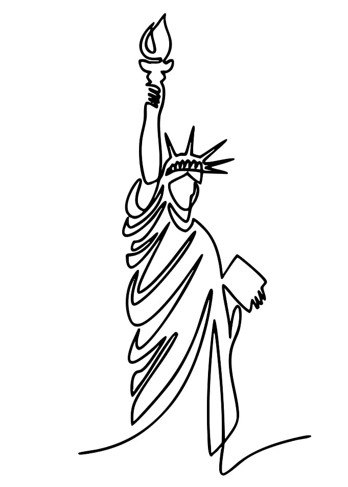 Statue of Liberty Line Art