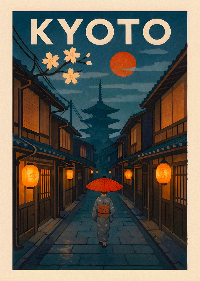 Kyoto Travel Poster