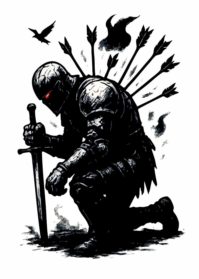 Knight with Arrows and Sword