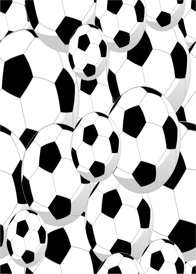 Soccer Balls Pattern Art