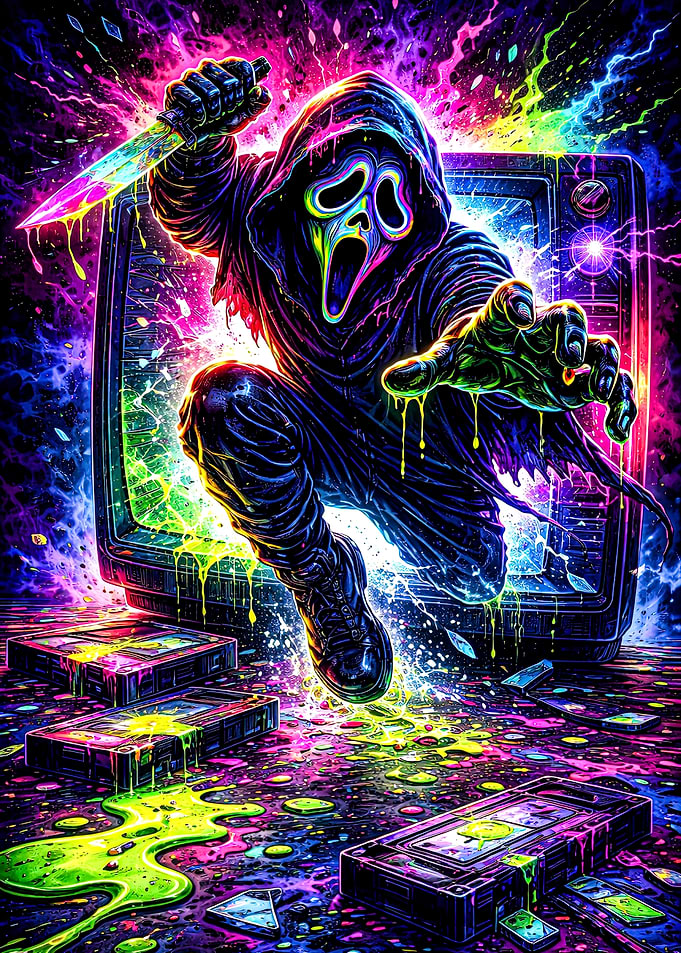 Scream Ghostface TV Retro Pop Art