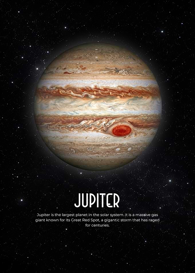 Jupiter Gas Giant Cosmic Storm