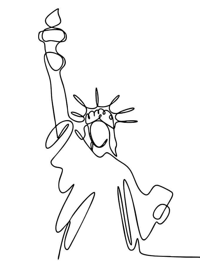 Statue of Liberty Line Art