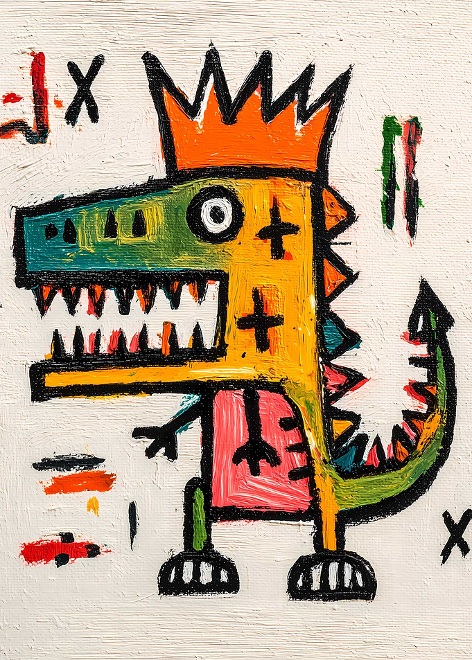 King Dinosaur Painting