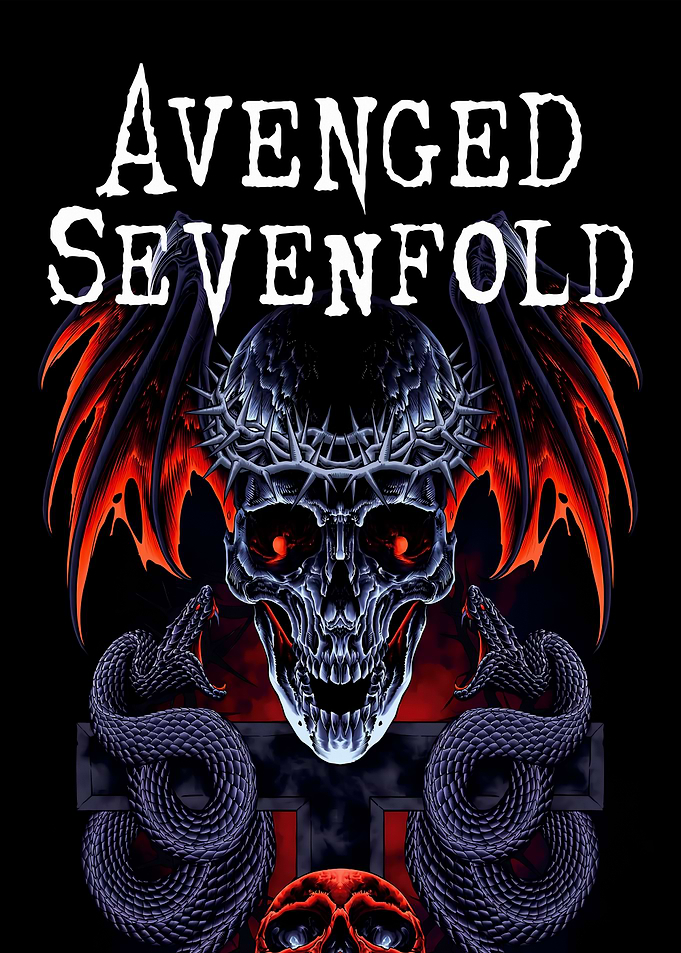 Avenged Sevenfold Skull and Snakes