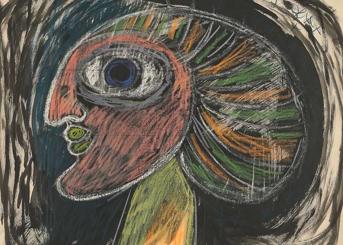 Abstract Portrait with Bold Colors