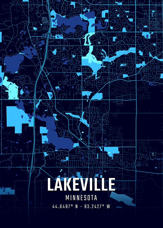 Lakeville Minnesota Midnight City Map