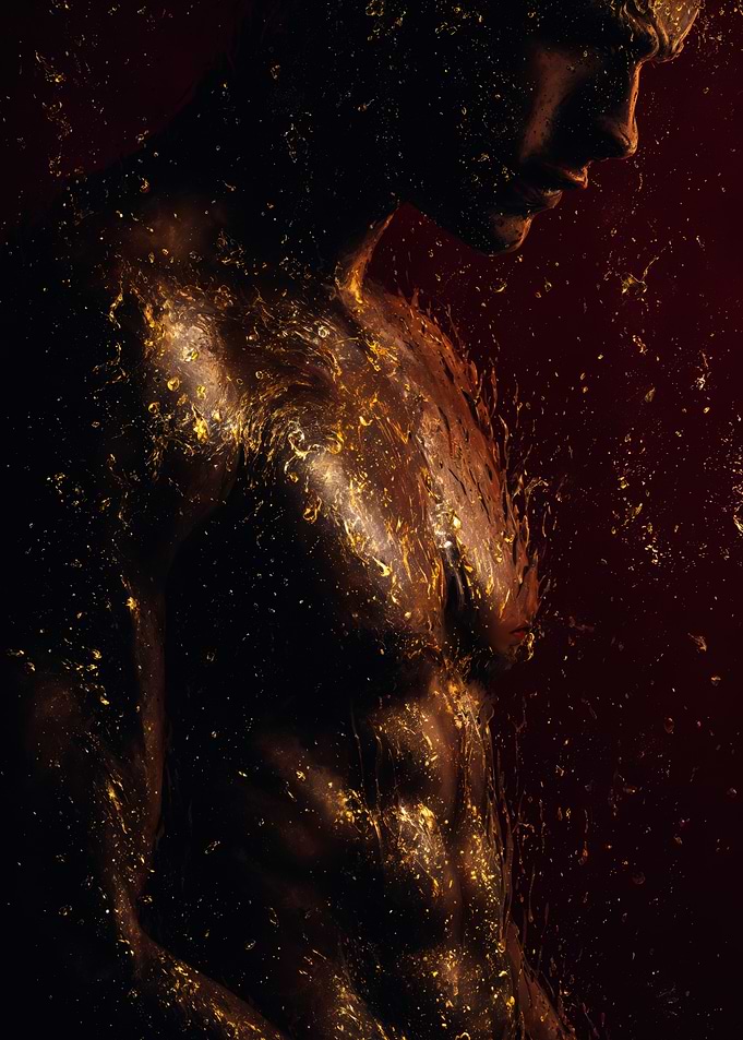 Golden Liquid Male Physique