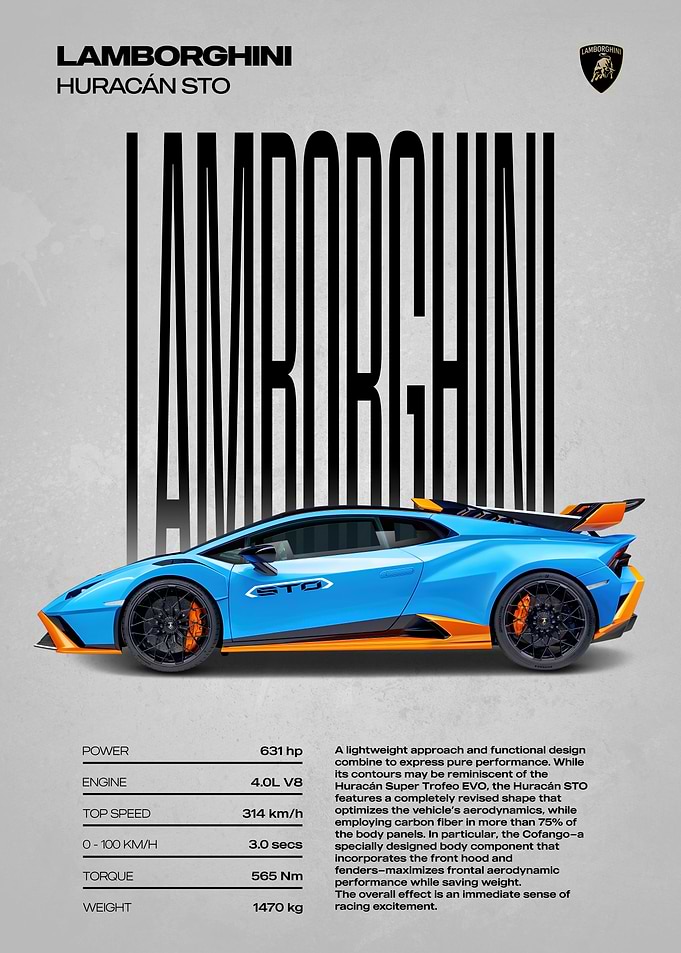 Lamborghini Huracán STO Poster