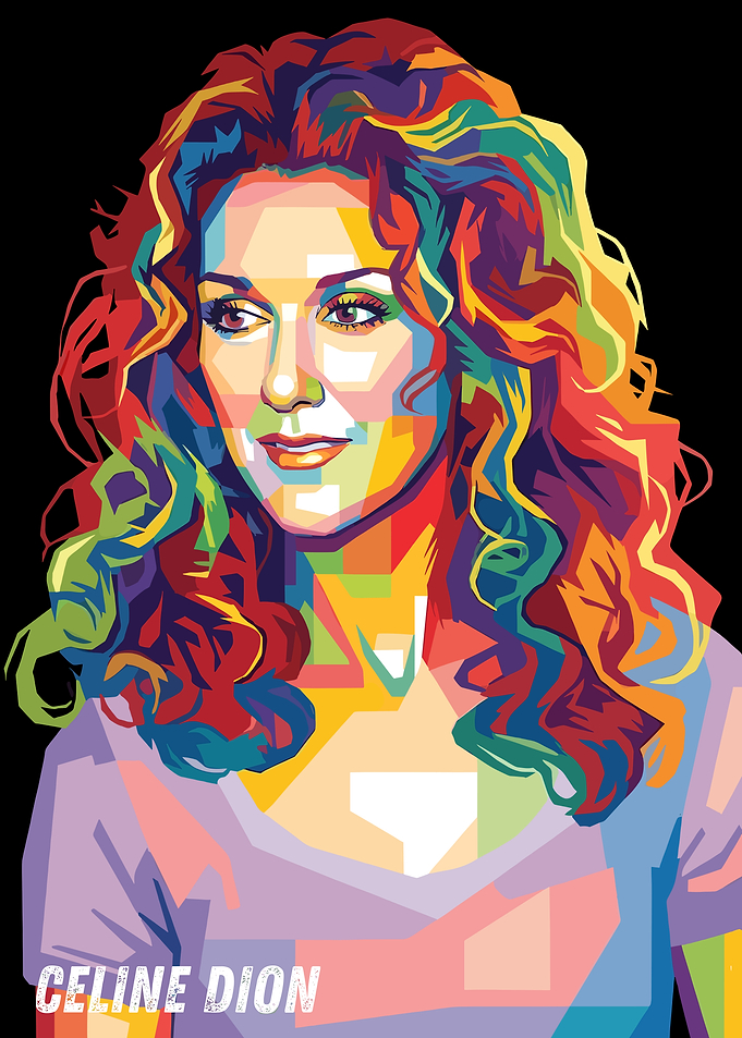 Celine Dion Pop Art Portrait