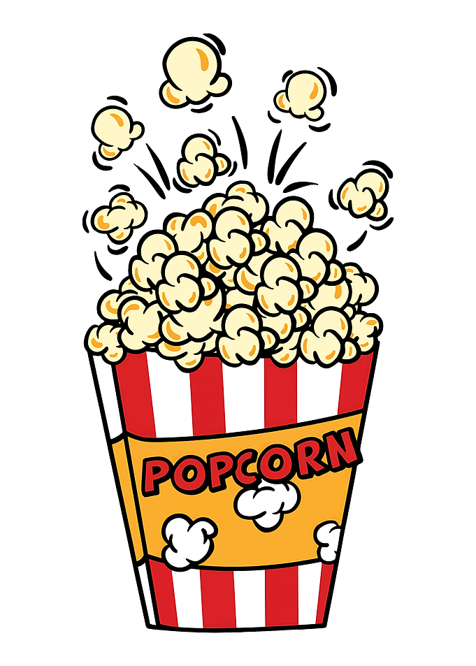Popcorn Box with Popping Kernels