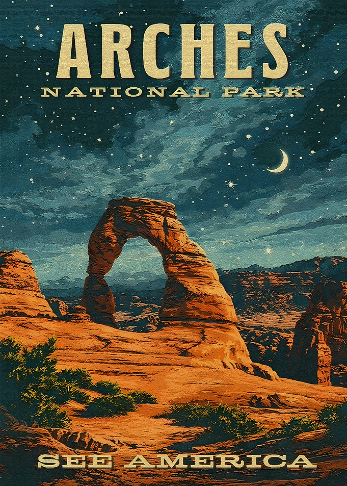 Arches National Park Vintage Poster