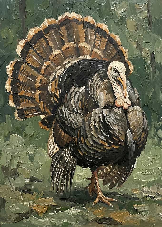 Oil Painting of a Turkey
