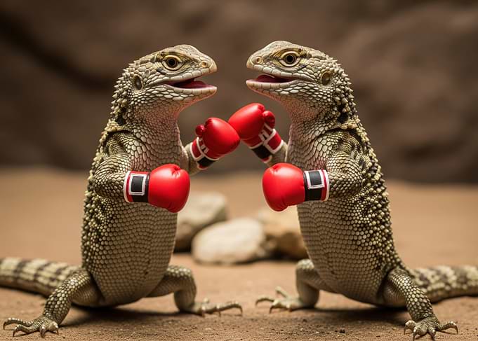 Lizards in Boxing Gloves