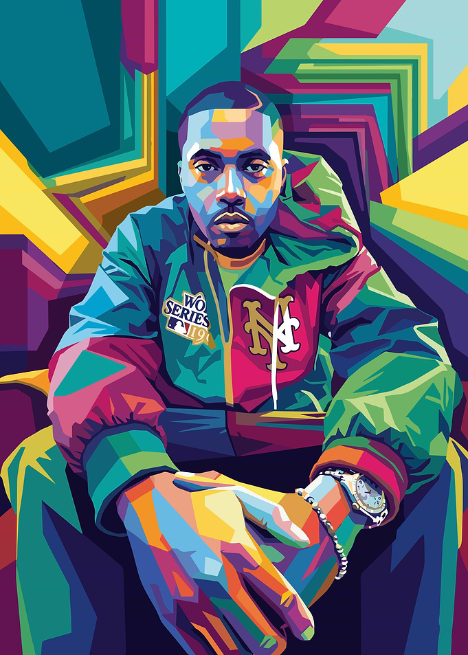 Nas in Pop Art Style