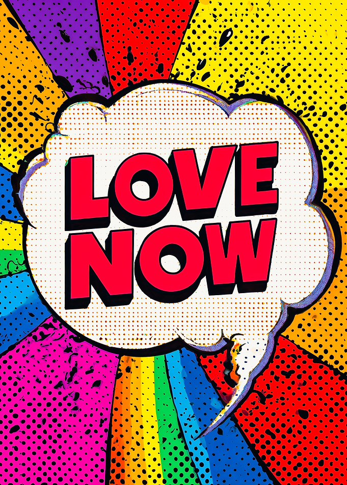 Vibrant Pop Art Love Now