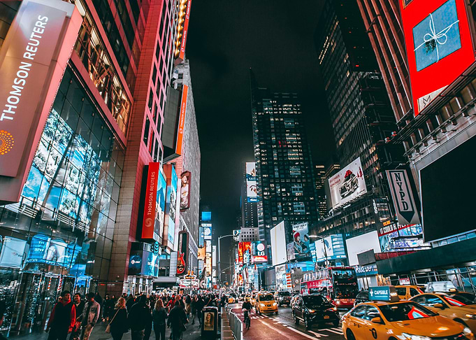 Times Square at Night New York City