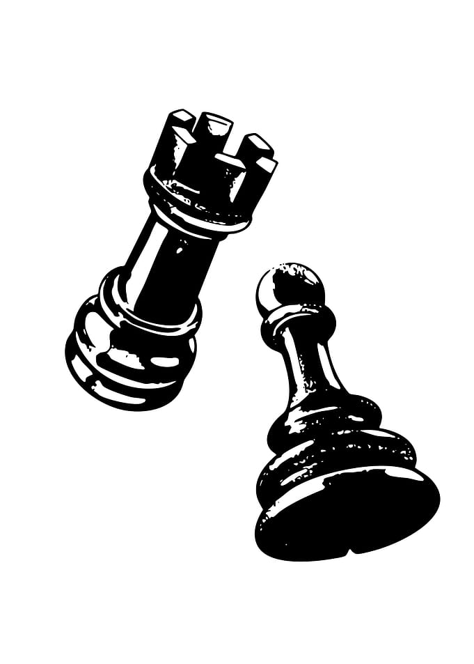 Chess Pieces: Rook and Pawn