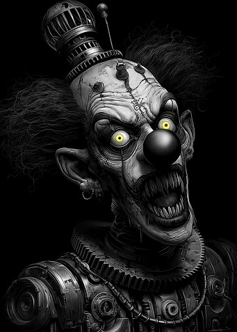 Scary Mechanical Clown