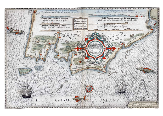 Antique Sea Chart of Brittany