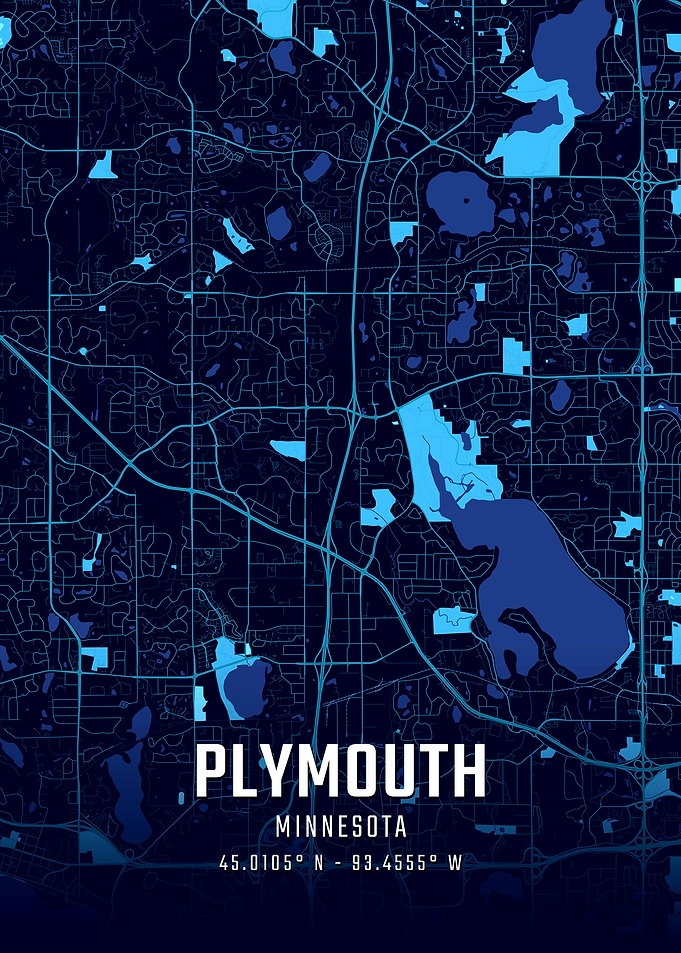 Plymouth Minnesota Midnight City Map