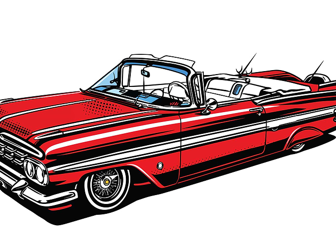 Red Convertible Classic Car