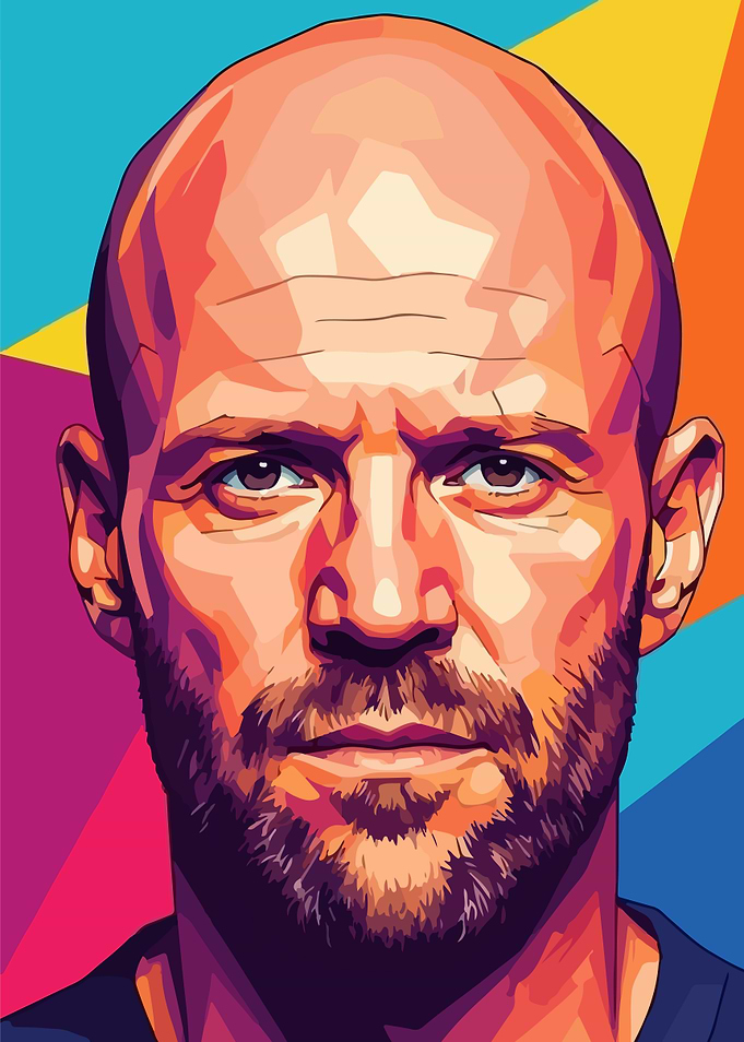 Pop Art Portrait of a Jason Statham