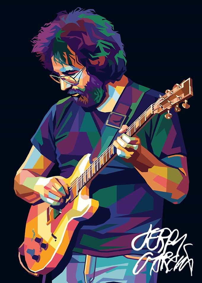 Jerry Garcia Playing Guitar