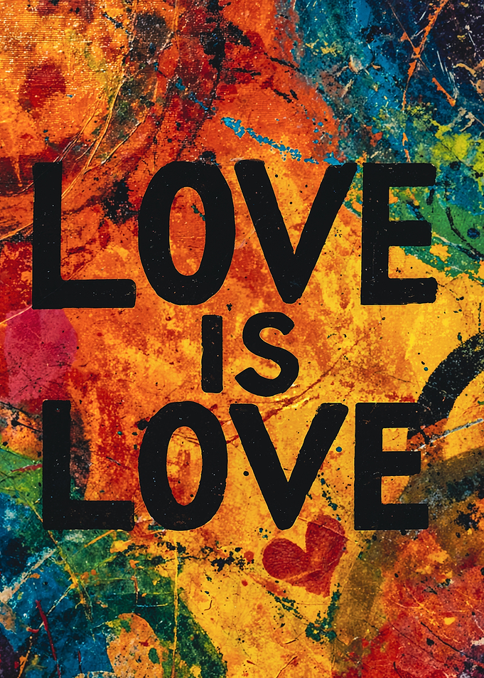 Grunge Abstract Love Is Love