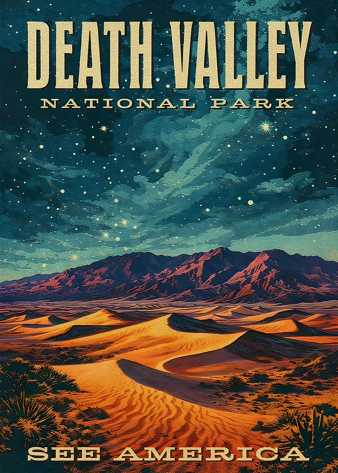 Death Valley National Park Vintage Poster