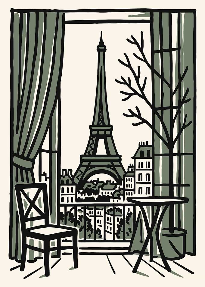 Parisian Balcony View