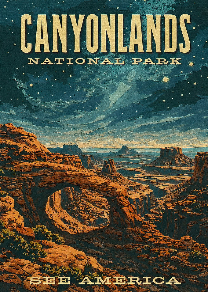 Canyonlands National Park Vintage Poster