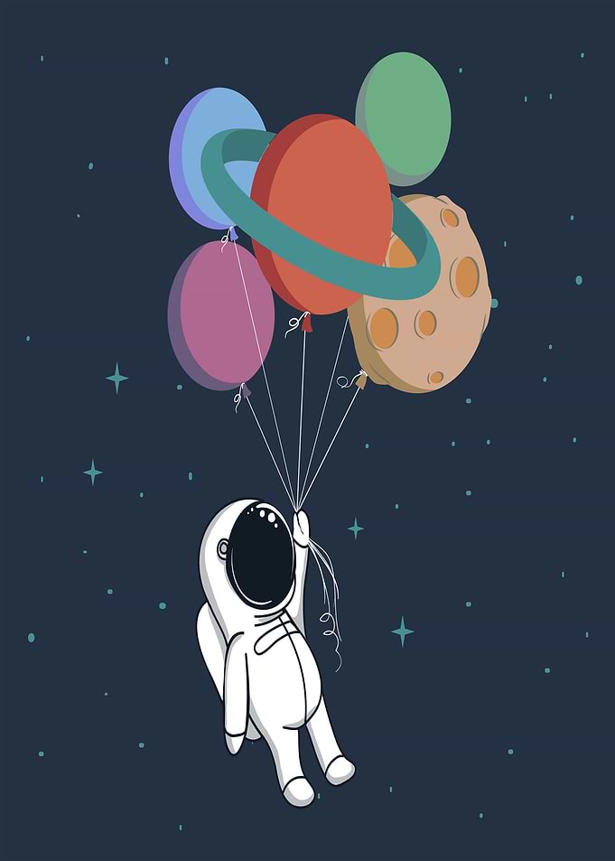 Astronaut Floating In Space