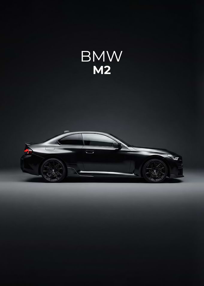black BMW M2 Coupe poster