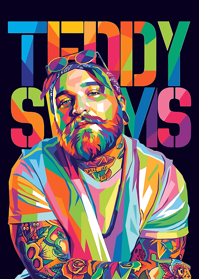 WPAP Portrait of Teddy Swims