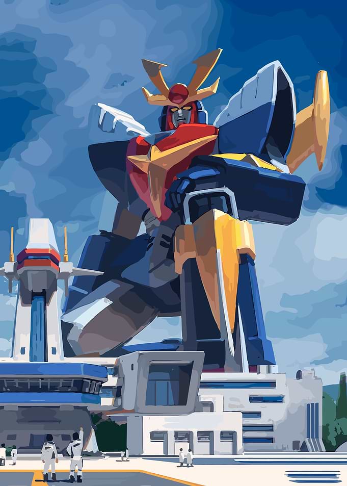 Giant Robot and Futuristic Base