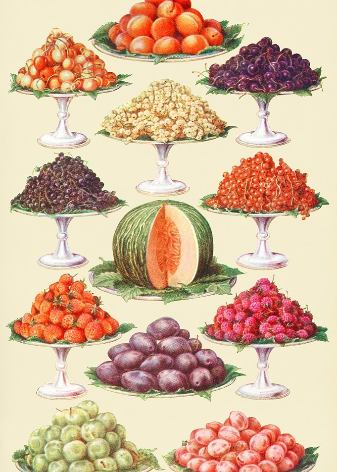 Assortment of Fresh Fruits Displayed