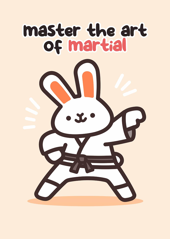 Cute Bunny Martial Artist