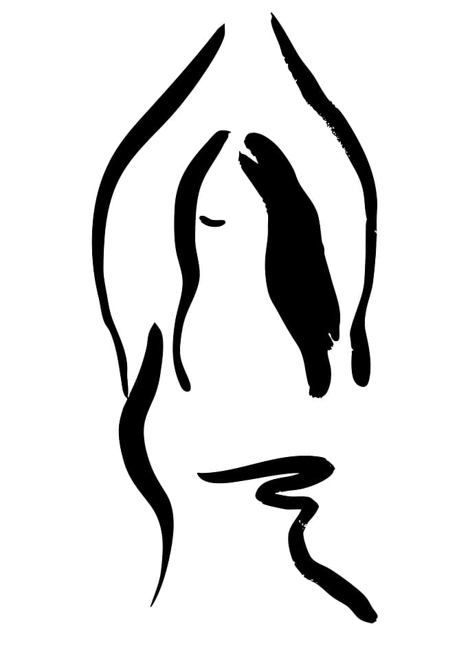 Abstract Face Silhouette