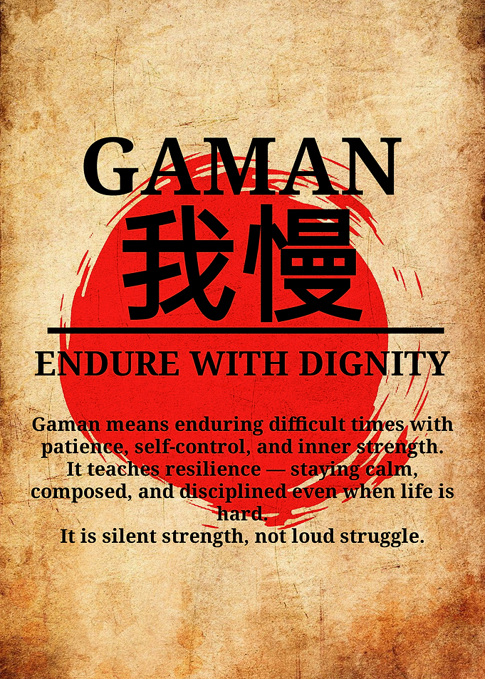 Gaman Endure with Dignity Japanese Art
