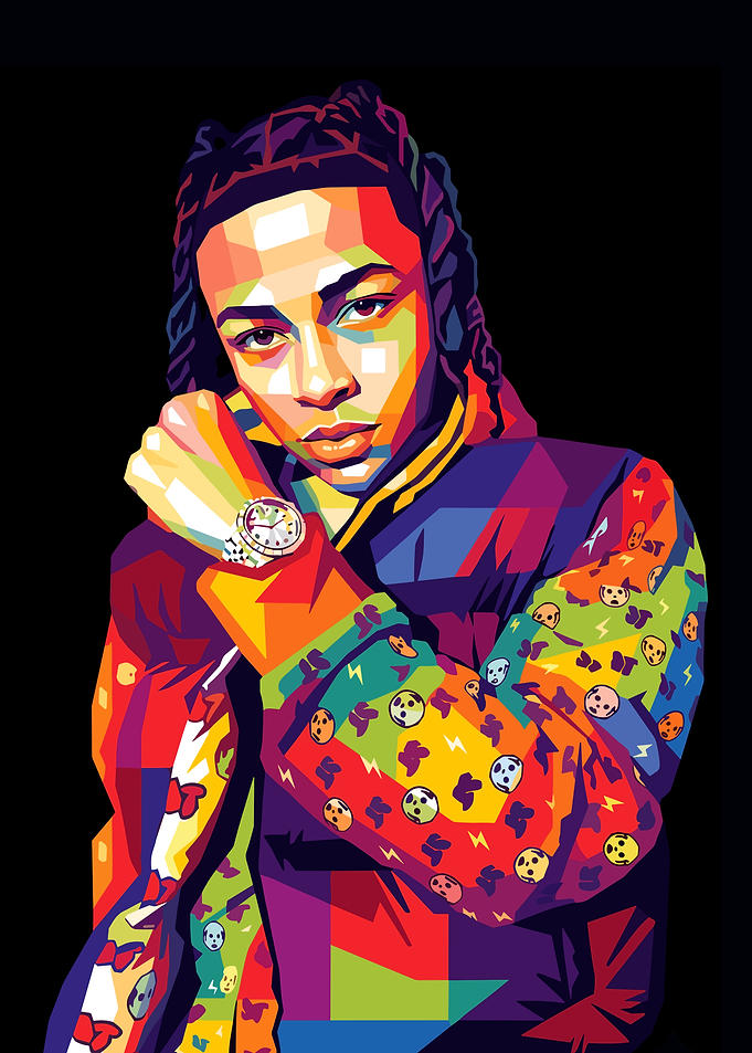Colorful Pop Art Portrait of a DD Osama