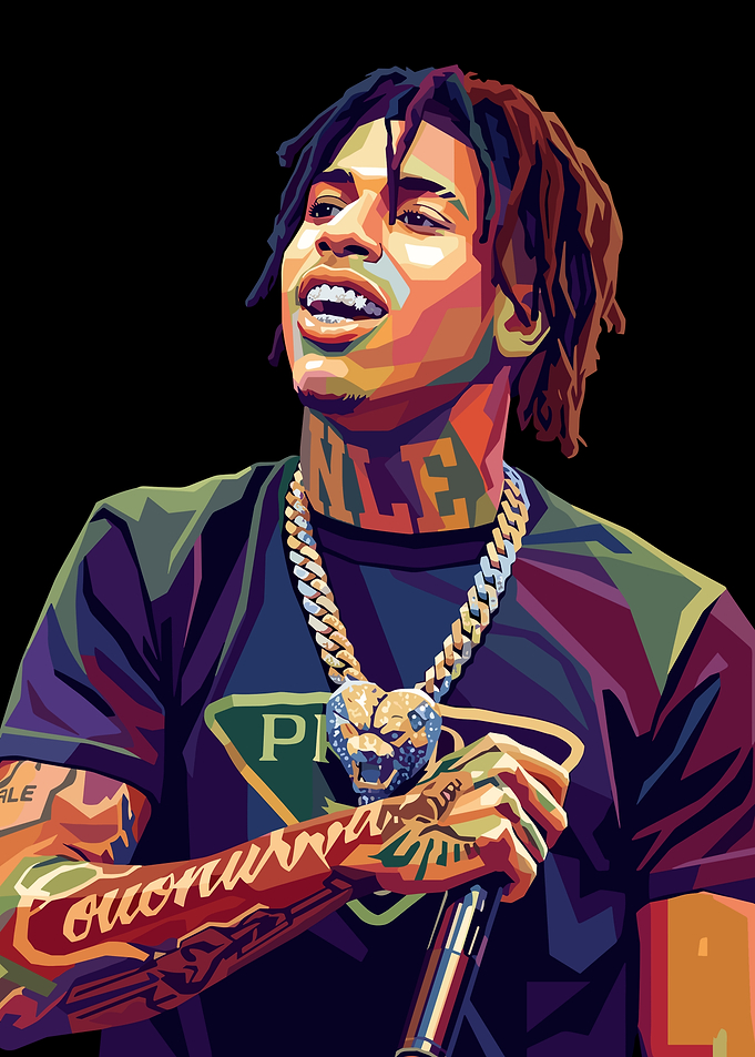 NLE Choppa Pop Art Portrait