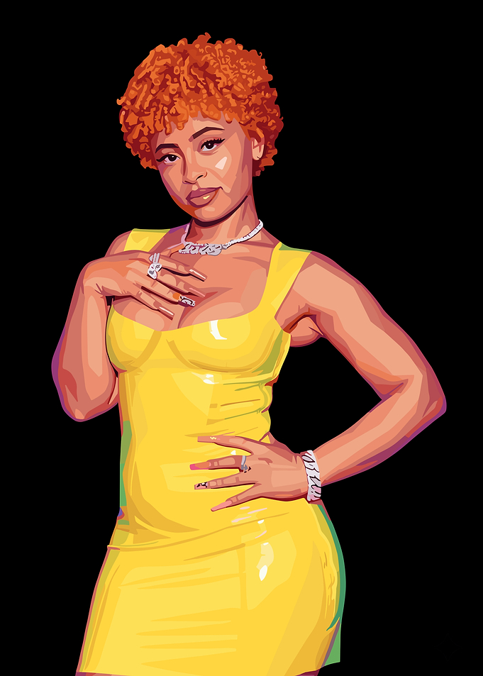 Ice Spice in Yellow Dress