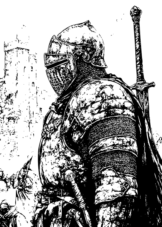 Knight in Armor with Sword