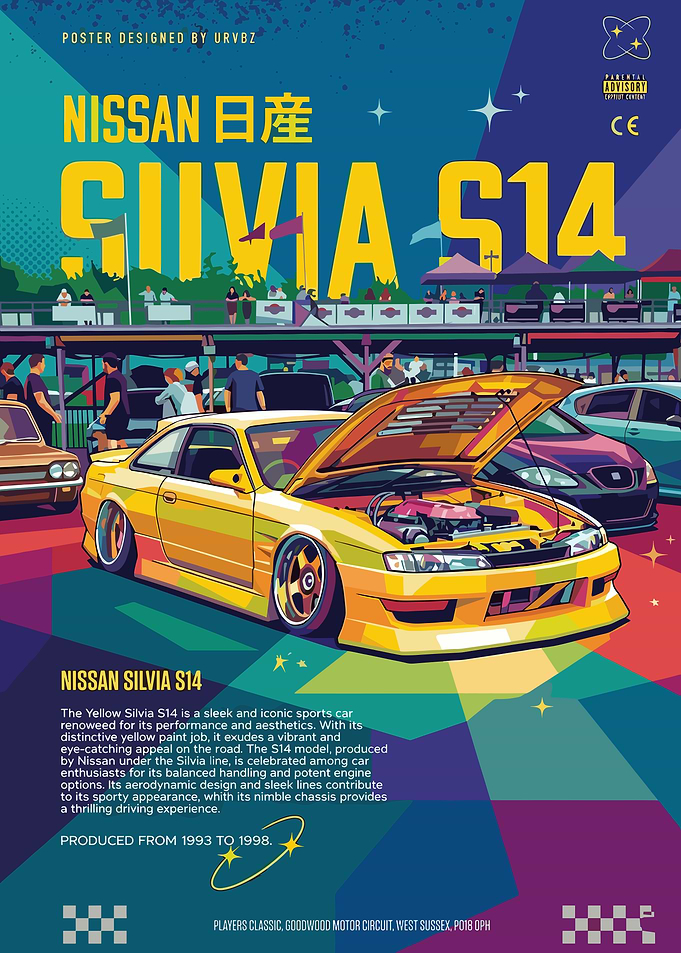 Nissan Silvia S14 Poster