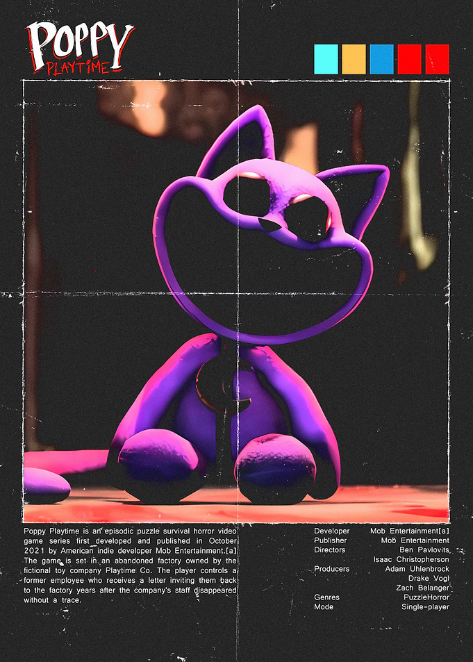 Poppy Playtime Cat Character Poster