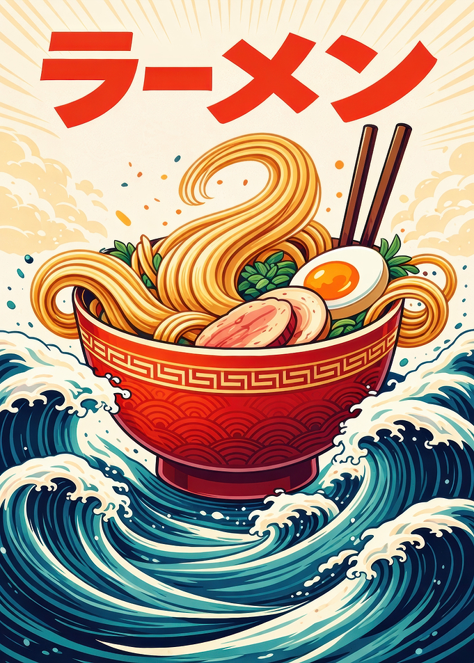Ramen Bowl with Waves