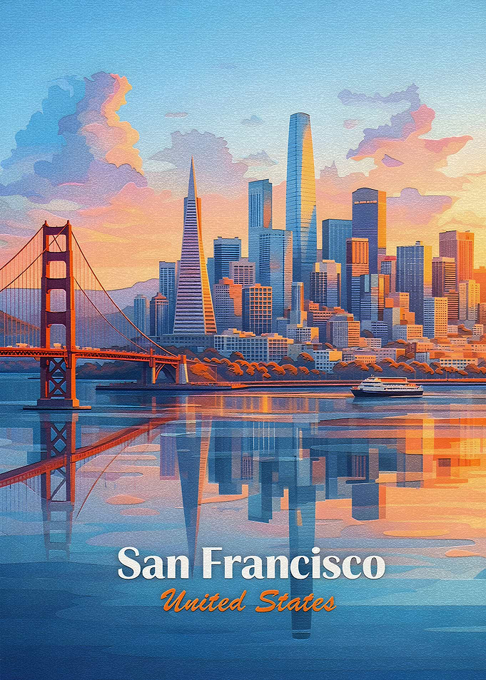 San Francisco Skyline at Sunset