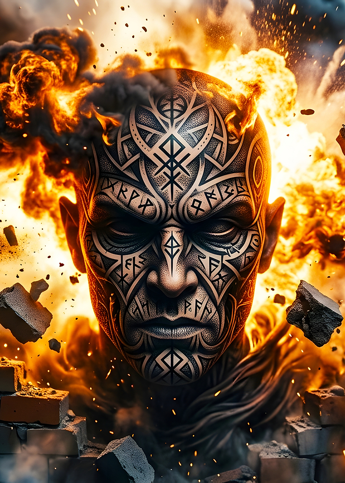 Warrior with Runes