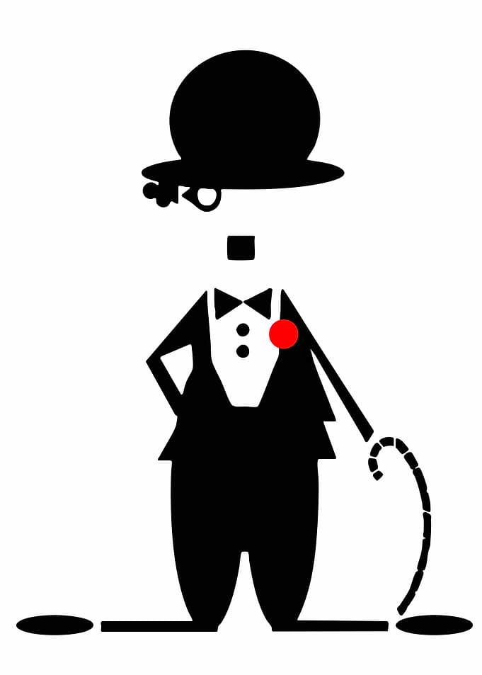 Minimalist Chaplin-esque Figure